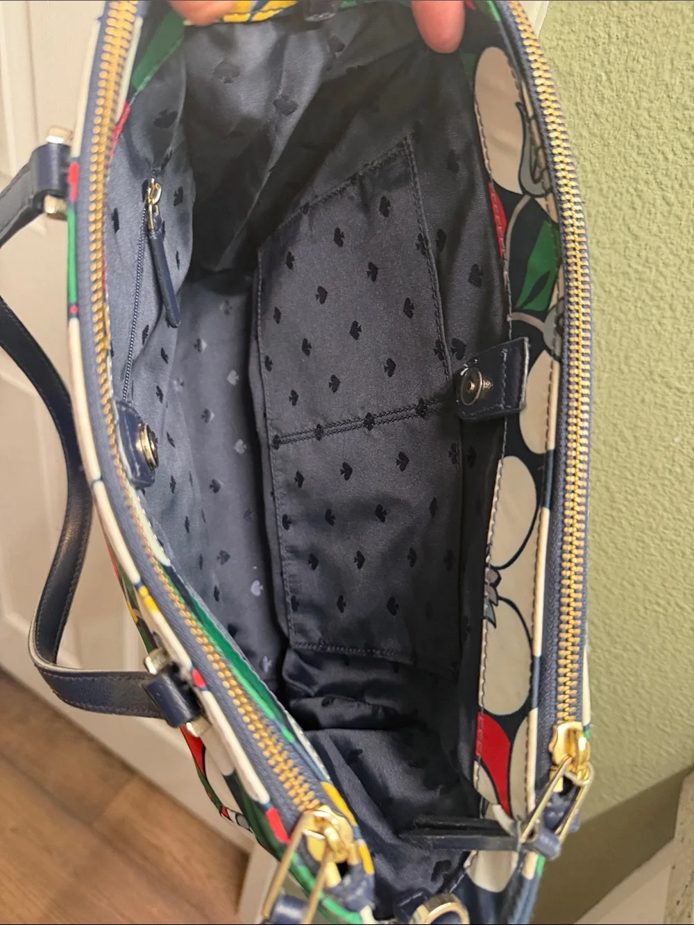 Kate Spade Dawn Breezy Nylon Floral Satchel Purse